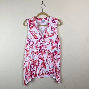Chico's | Butterfly Pattern Flowy Tunic Tank 1 (M/8)